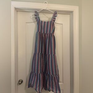 Striped Multicolor Sleeveless Dress